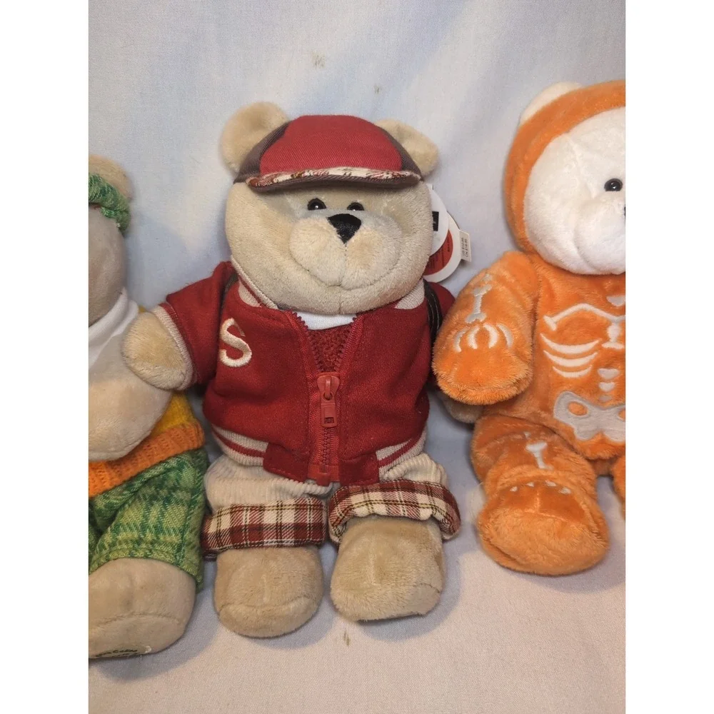 4x Starbucks Bearista Bears Back to School, Golfer, Glow Skeleton 10
